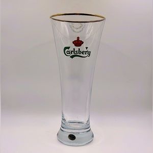 VINTAGE COLUMBIA HOUSE COLLECTIBLES  ROGER BARAN CARLSBERG 24KT RIMMED GLASS